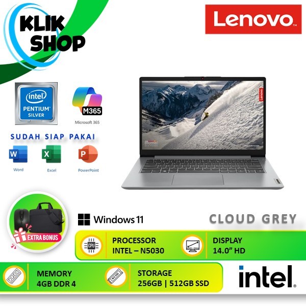 Jual LENOVO IDEAPAD SLIM 1 14 INTEL PENTIUM SILVER N5030 4GB 256GB SSD ...
