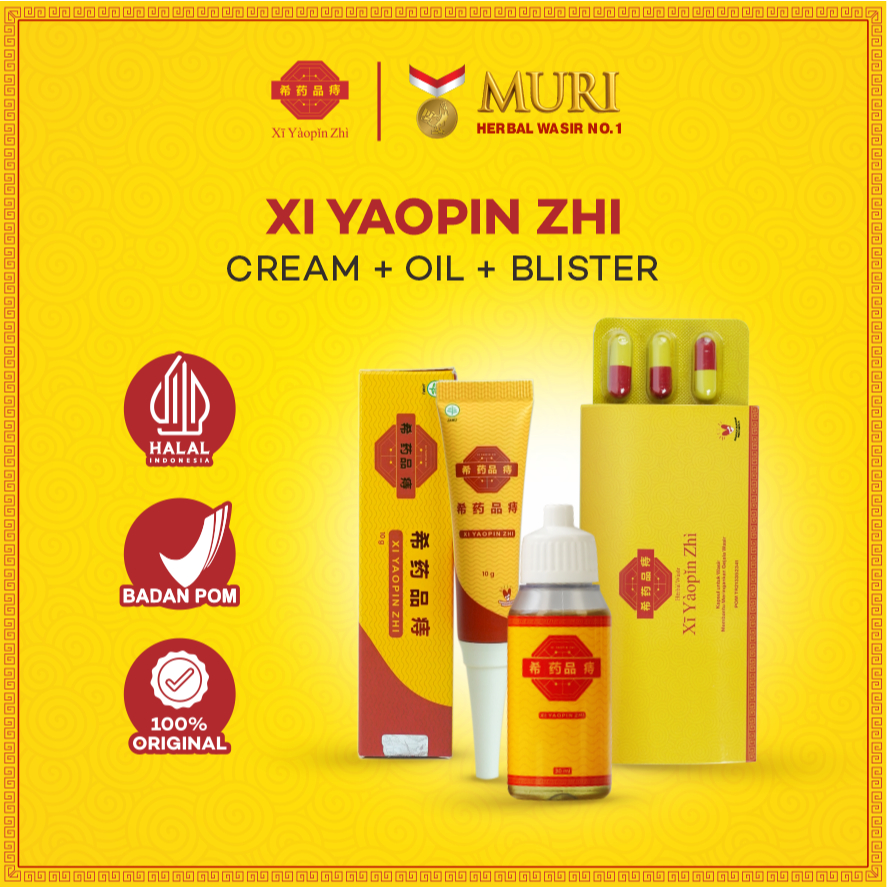 XI YAOPIN ZHI - Paket Kapsul, Salep dan Oil untuk wasir ambeyen ambeien stadium 4