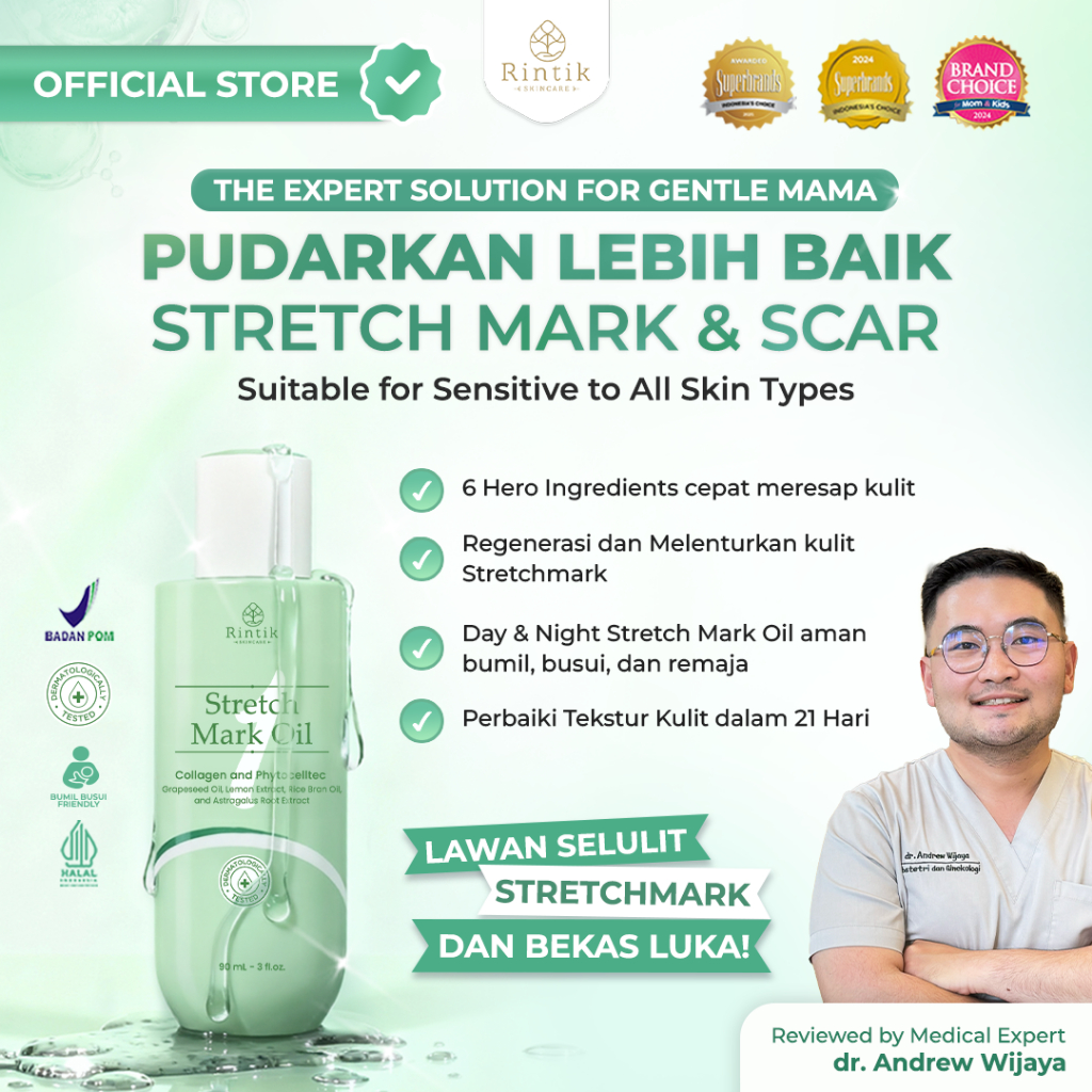 Jual Rintik Stretch Mark Oil Terlengkap & Harga Terbaru Mei 2026 ...