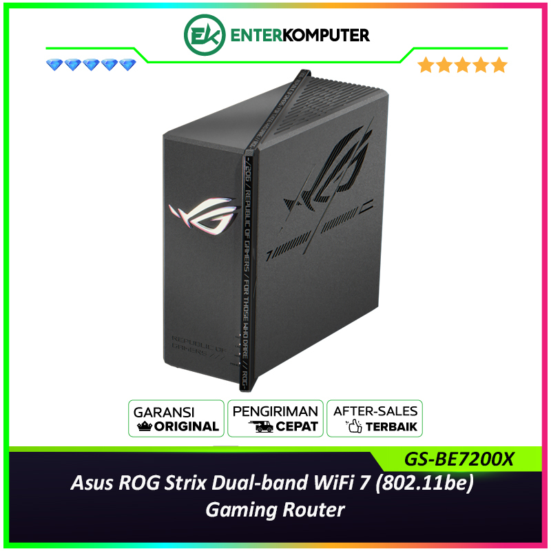 Jual Asus ROG Strix GS-BE7200X Dual-band WiFi 7 (802.11be) Gaming ...