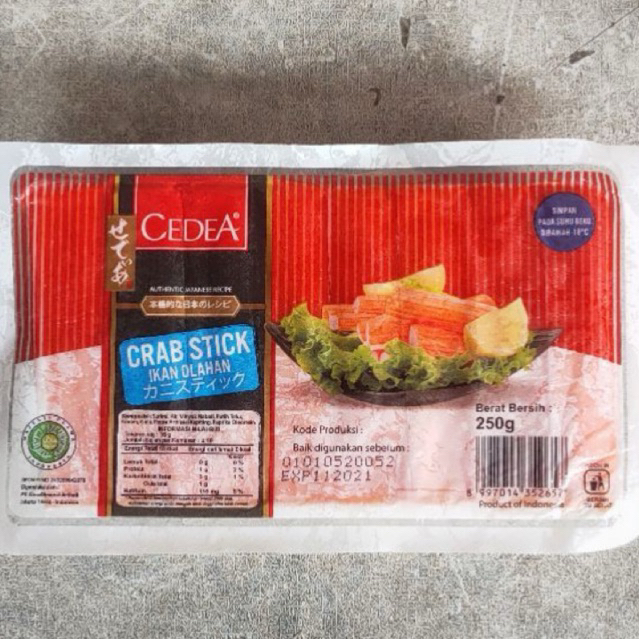 Jual Cedea Crab Stik 250 gr II Cedea Crab Stick II Cedea | Shopee Indonesia
