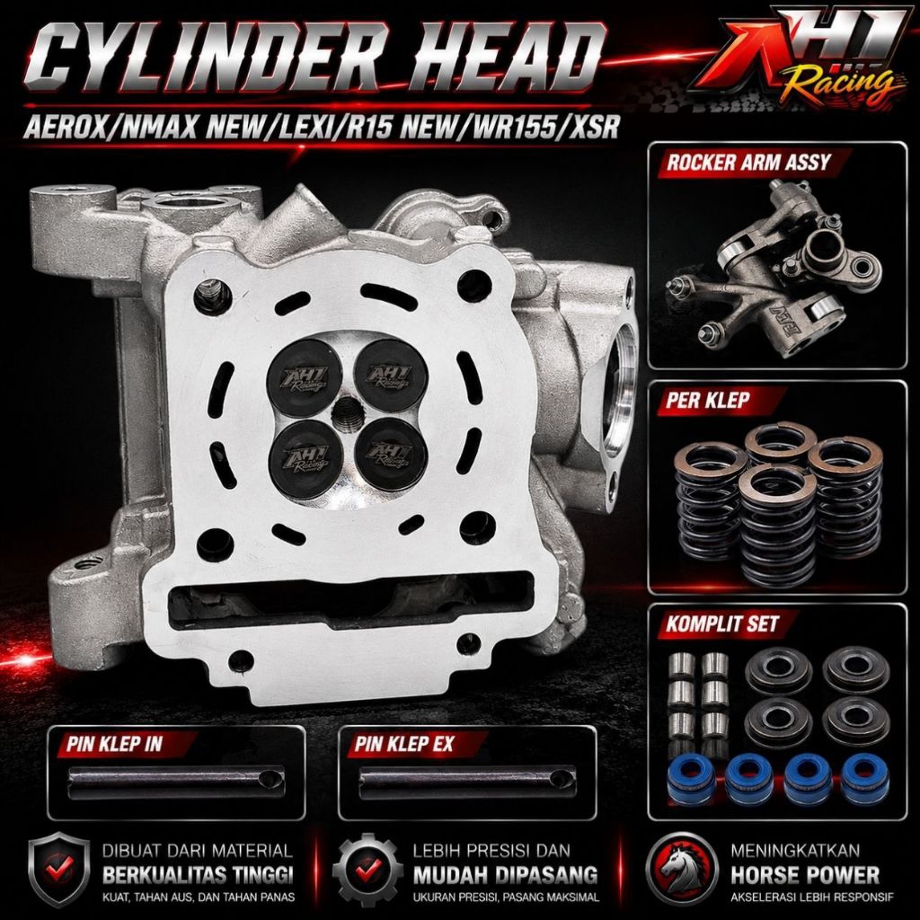 Jual PAKET CYLINDER BLOK HEAD AEROX NEW NMAX 155 WR155 XSR 155 R15 NEW ...