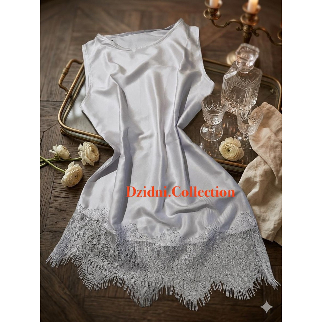 Jual Mahreen Inner Lace satin berukat kekinian / manset lace / lace ...