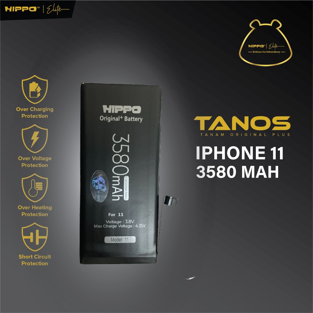 Jual Hippo Baterai TANOS High Capacity For iPhone 11 MaxBattery iPhone ...