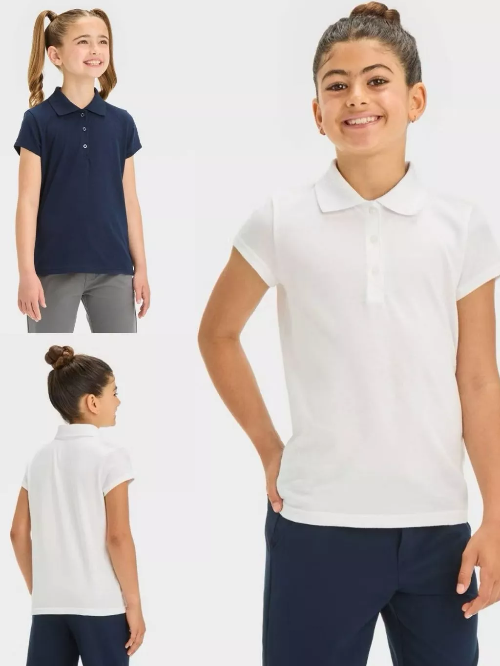 Kaos Kerah Anak Junior ABG Cewe CJ Girls' Short Sleeve Cotton Jersey Polo Shirt - 2507