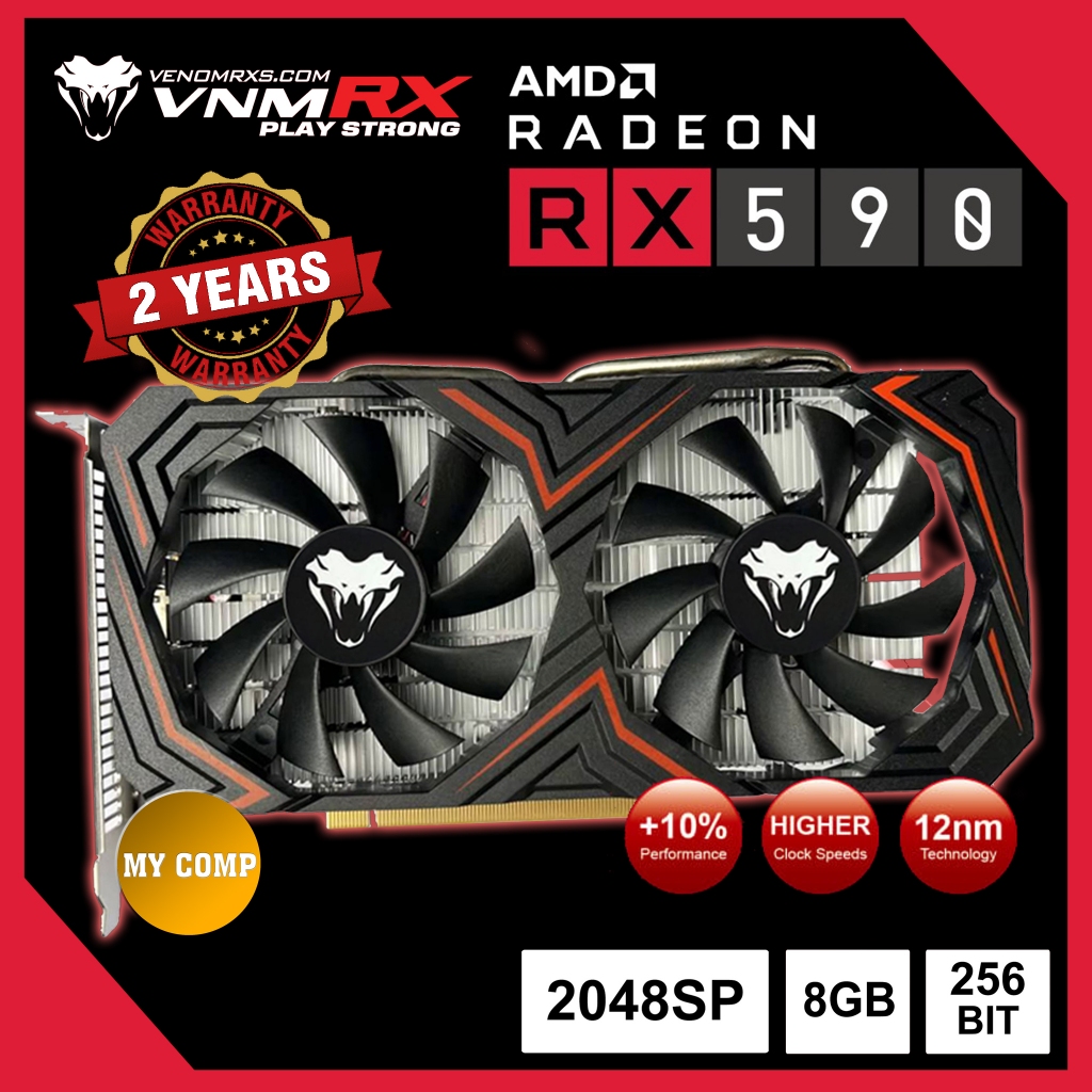 Jual VGA Venomrx AMD Radeon RX590 8GB GDDR5 256 Bit RX 590 Graphic Card ...