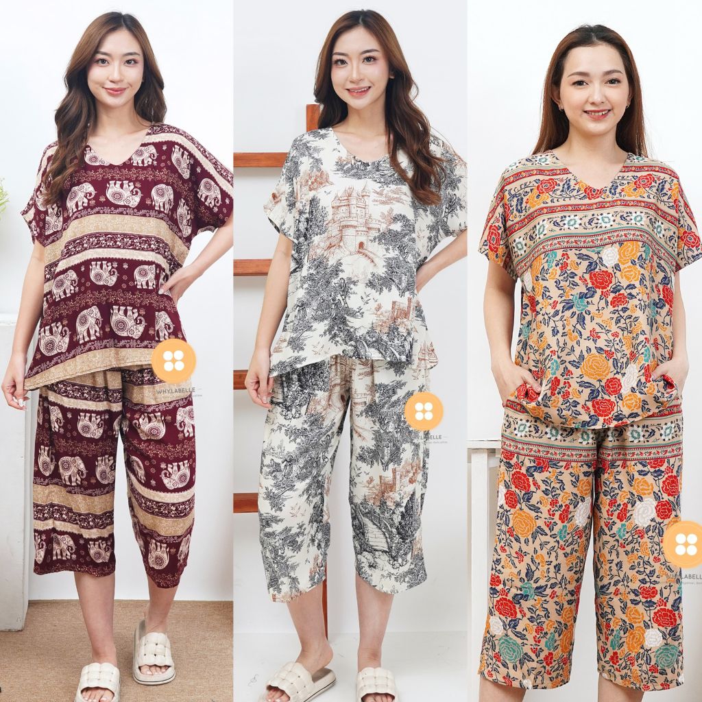 WHY.LABELLE Baju tidur homewear super premium rayon 7/8