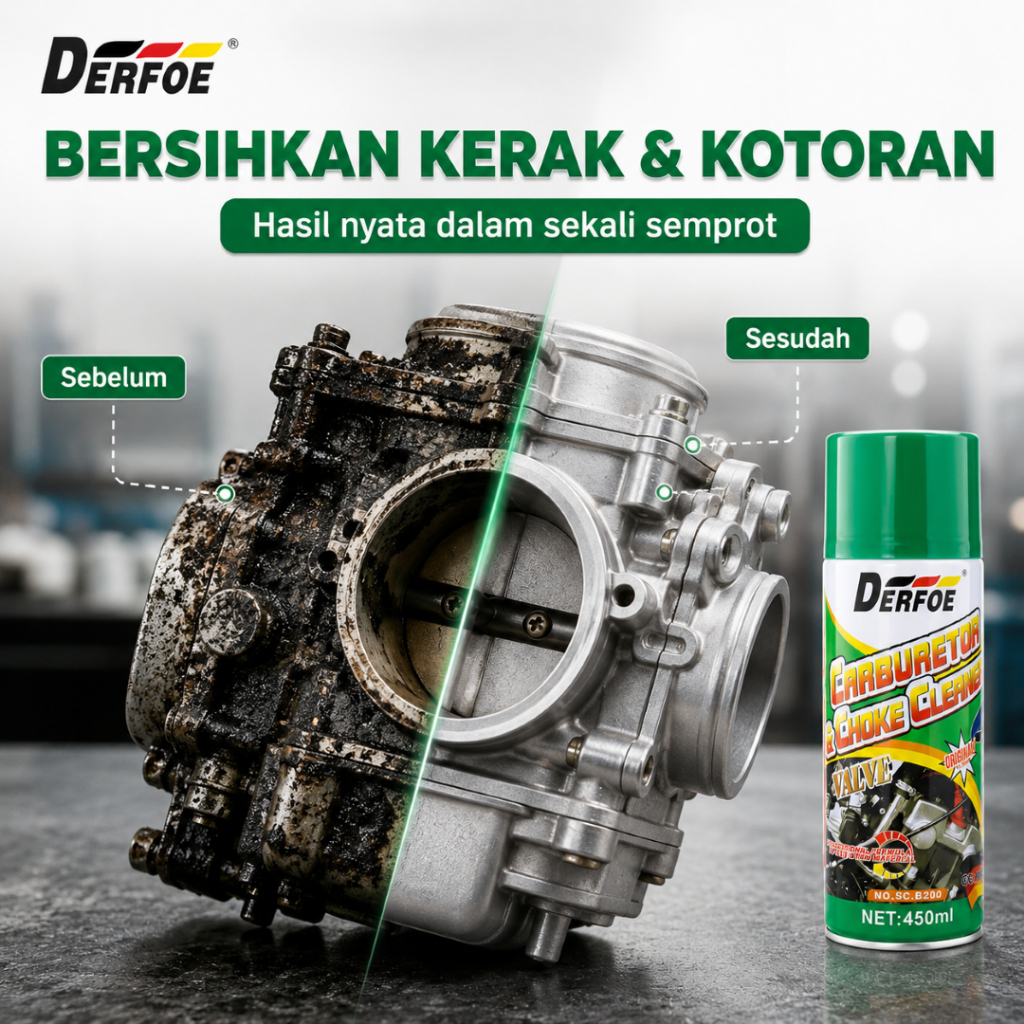 Jual DERFOE Carburetor & Choke Cleaner 450ml - Pembersih Karburator ...