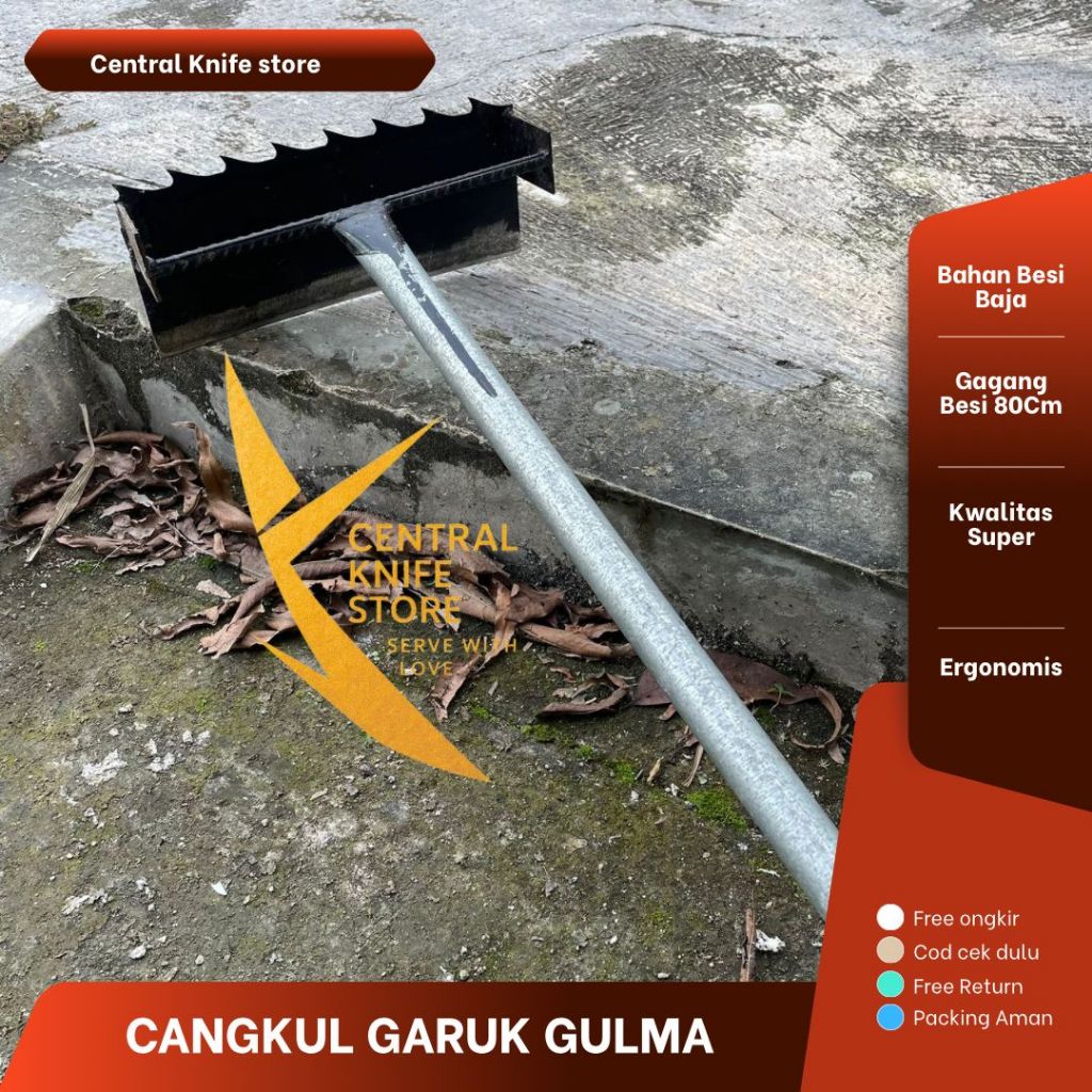 FLASH SALE - Cangkul Gulma Baja Gergaji Asli - Mudah Dipakai, Praktis, dan Efisien