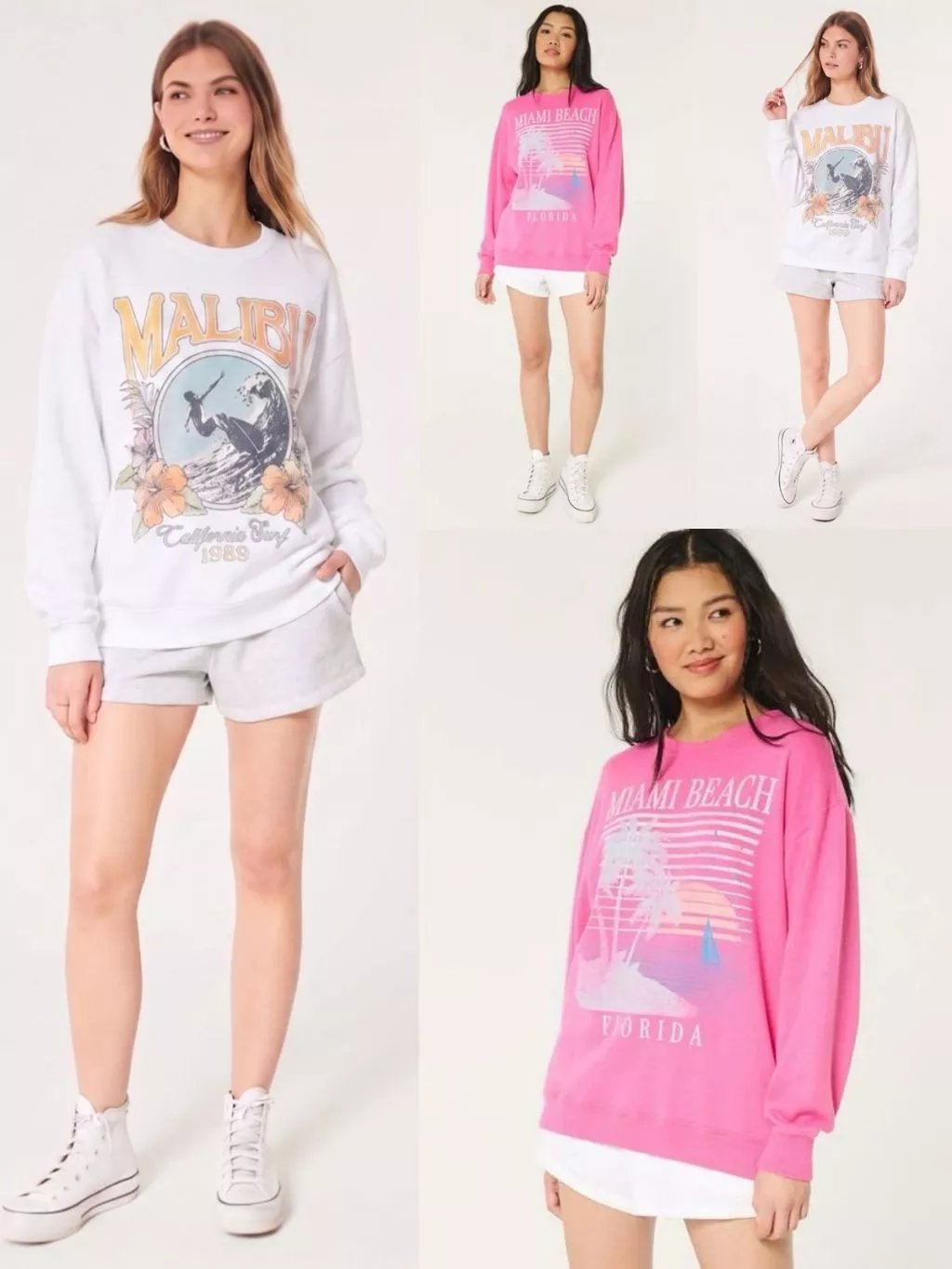 Sweater Wanita Bahan Katun Terry HLS Women's Oversized Graphic Sweatshirt - -2531