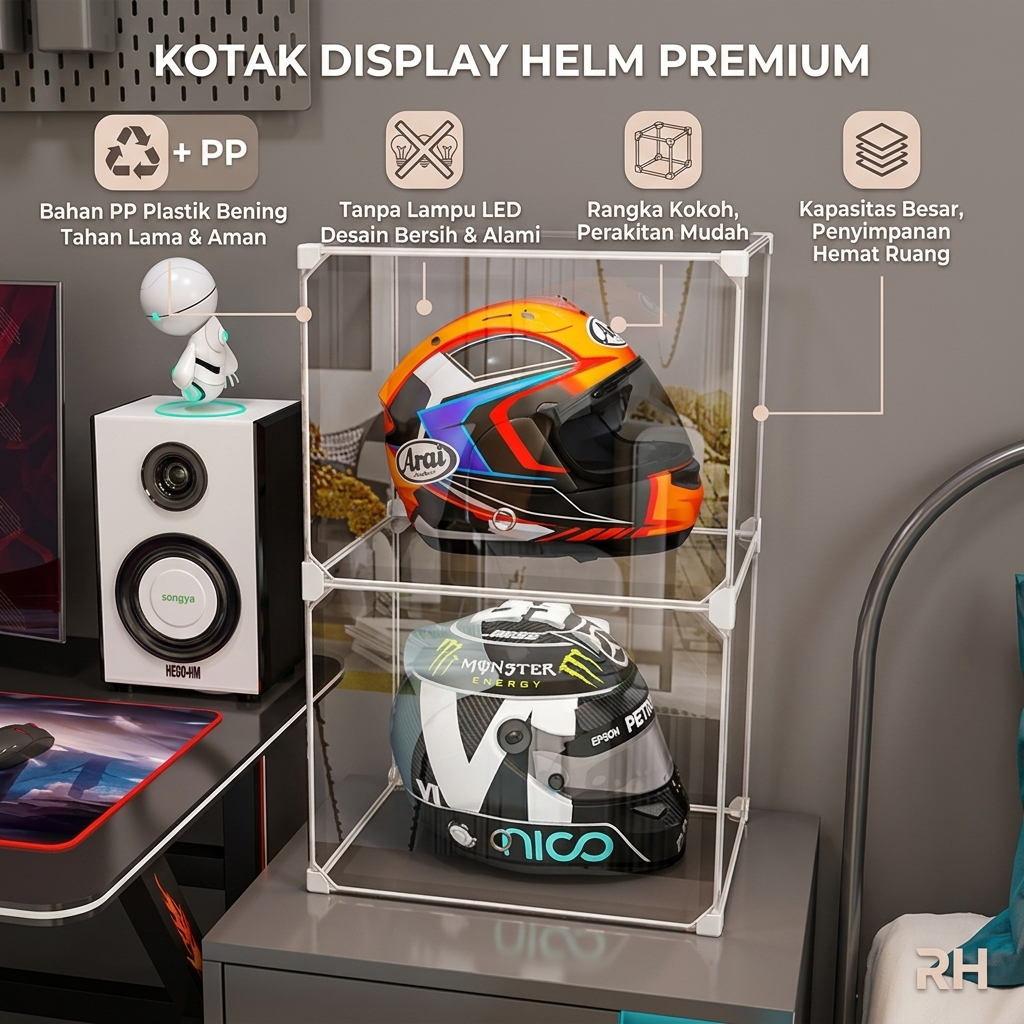 Jual SALVO-RAK HELM /LEMARI HELM PAJANGAN rak/Tempat Helm Rak ...