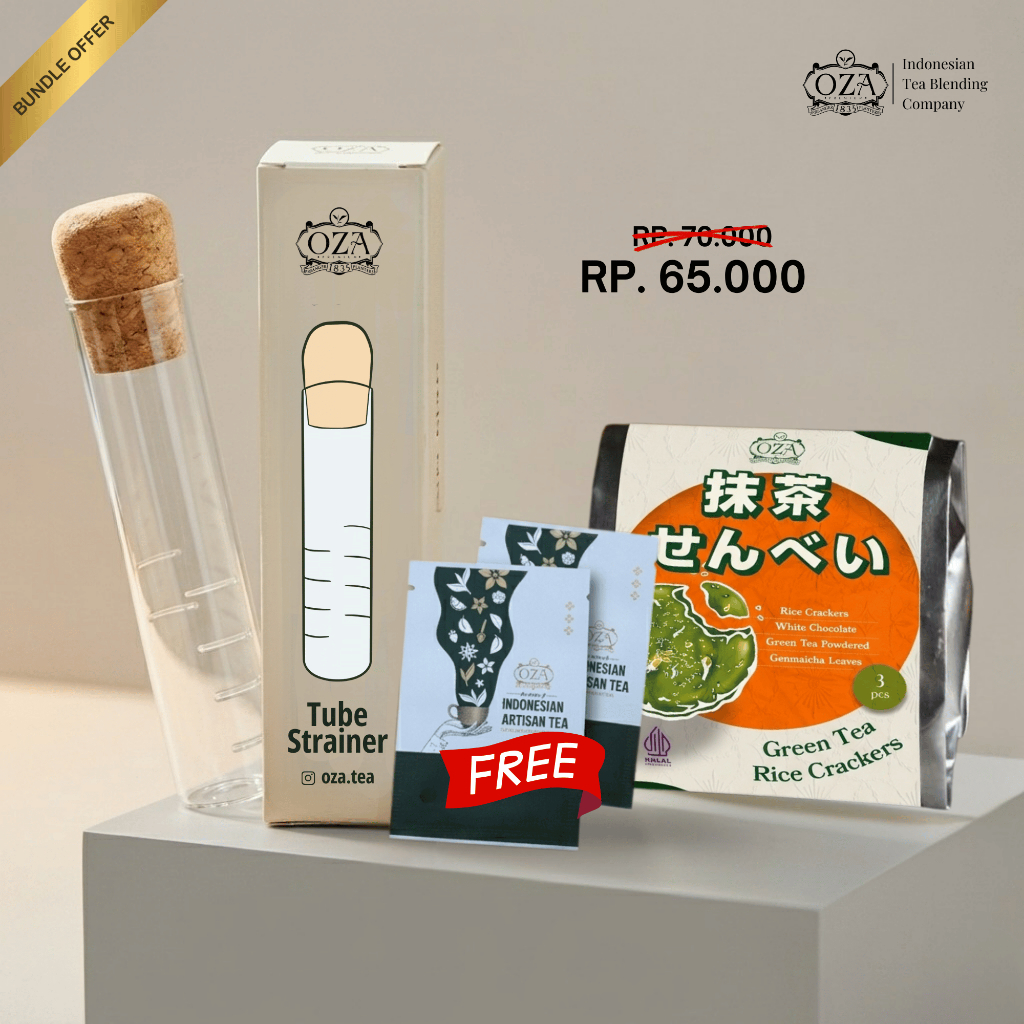 Jual OZA Tea | Bundle – Glass Tea Tube Strainer 150 ml + Rice Crackers ...