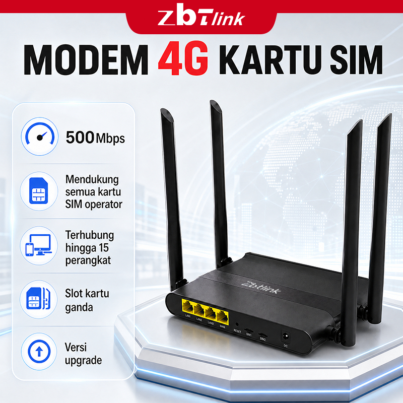 Jual ZBTlink Modem Router WiFi Dual SIM 4G/5G Kecepatan Tinggi Cocok ...