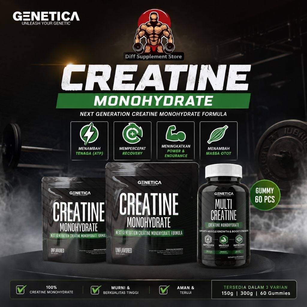 Jual GENETICA MULTI CREATINE MONOHYDRATE POWDER 300 GR 150 GR ...