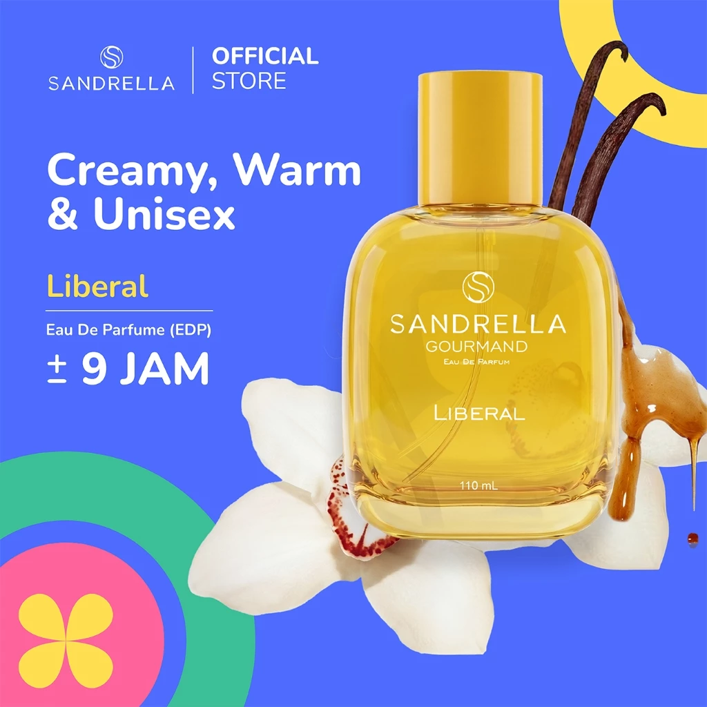 SANDRELLA Gourmand Liberal Eau de Parfum (EDP) 110ml – Wangi Vanilla Gourmand Manis Hangat Tahan Lama