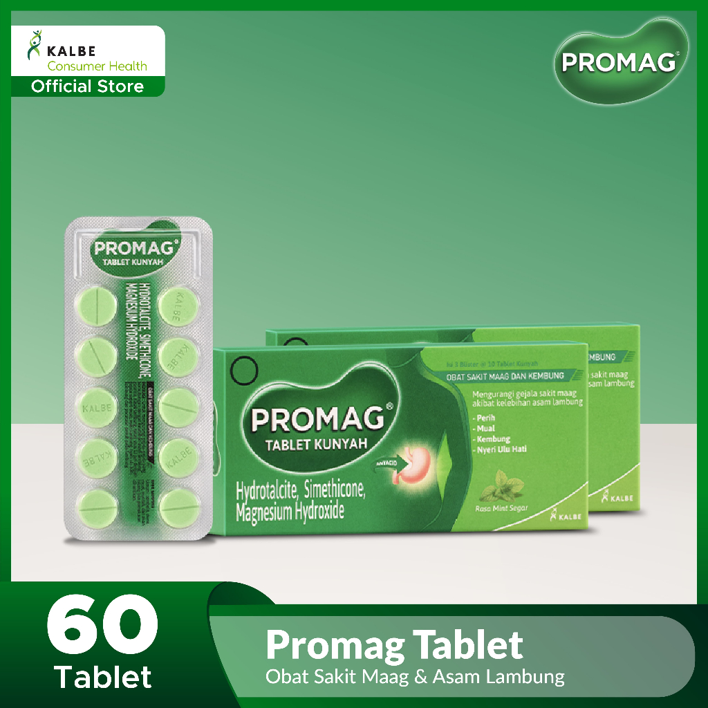 Jual PROMAG TABLET BOX 30 TAB - Membantu Meredakan Gejala Maag ...