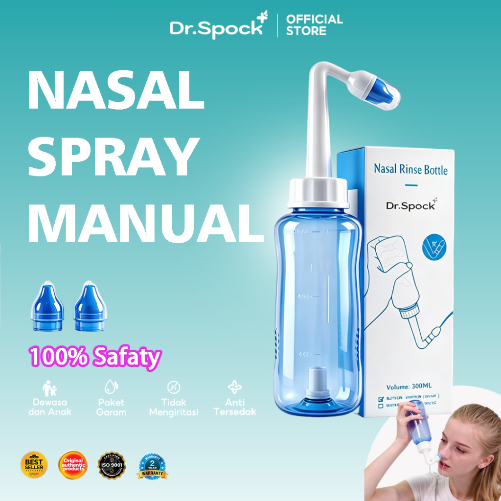 Jual Dr.Spock Nasal Spray Neti Pot Waterpulse Nasal Wash Cleaner Spray ...