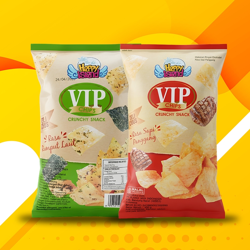 Jual (HALAL) RASA BARU SAPI PANGGANG CRUNCHY VIP chips 600g Food Snack ...
