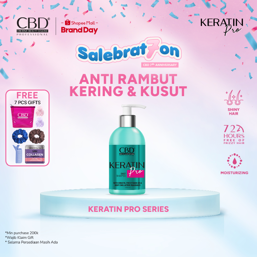 Jual CBD Professional Keratin Pro Daily Shampoo 250ml | Perawatan untuk ...