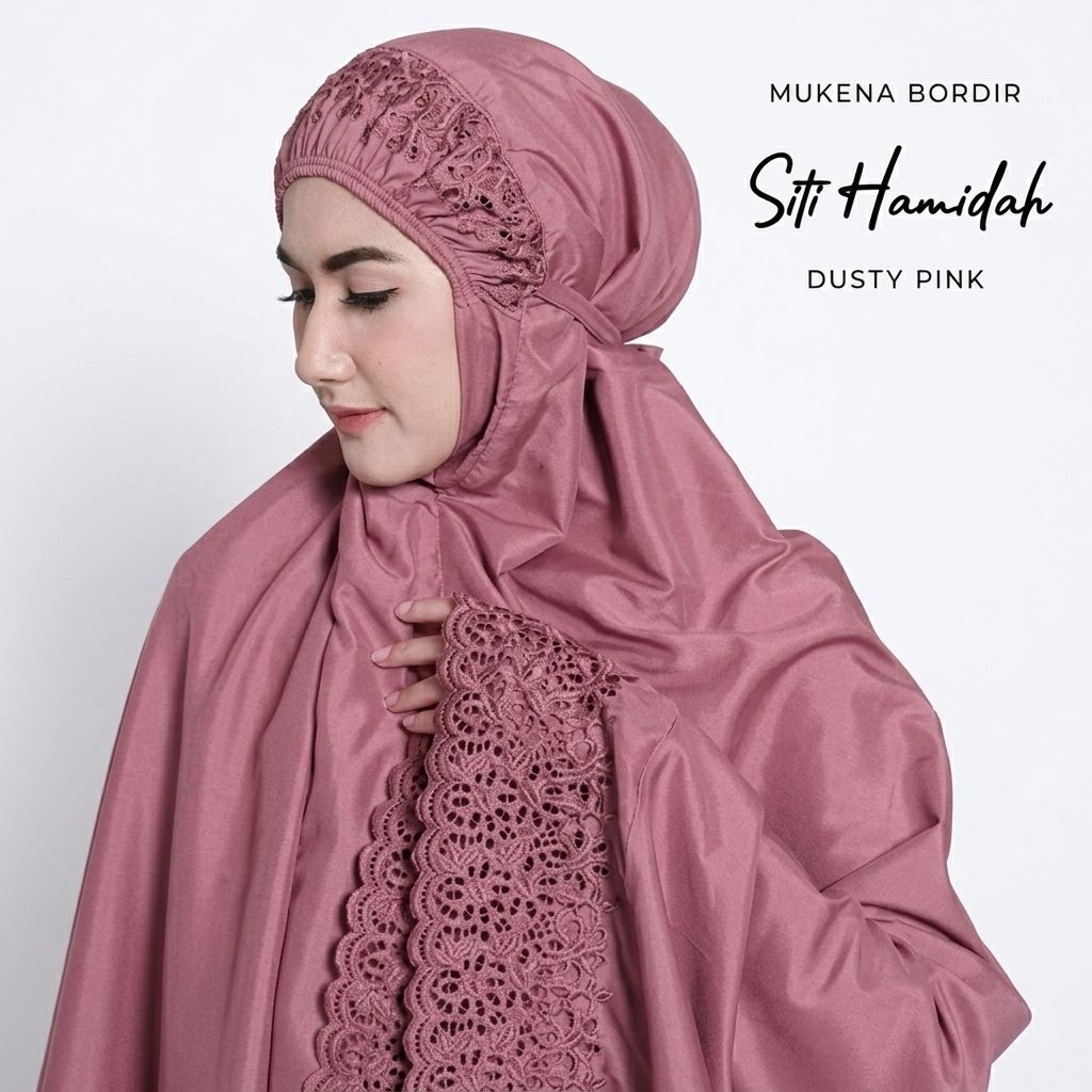 Mukena Dewasa Khadijah Jumbo Mukenah Khadijah Bordir Katun Premium Adem