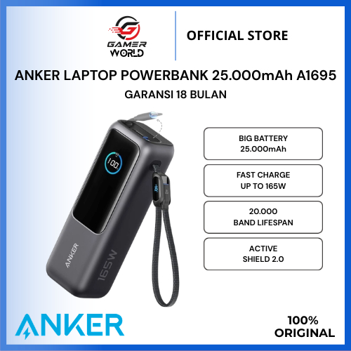 Jual Anker Laptop Power Bank Smart Digital Display Touch 25.000mAh ...