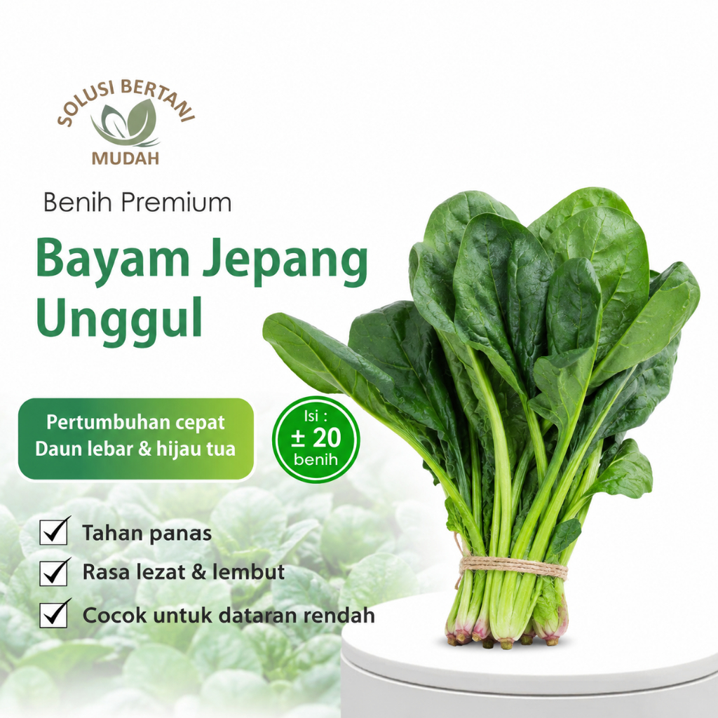 Bibit Bayam Jepang F1 Unggul Premium | Benih Sayuran Produktif dan Cepat Panen
