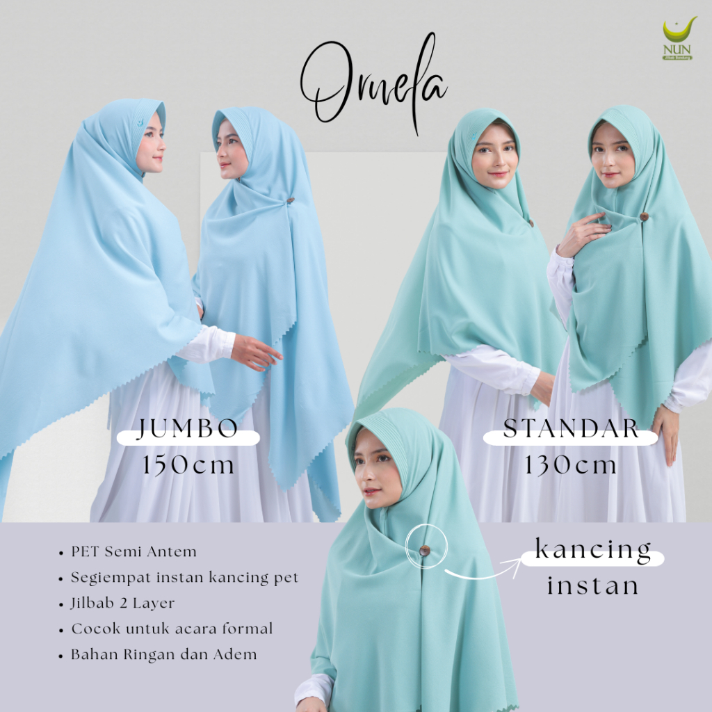Jilbab Ornela NUN JILBAB / jilbab instan / kerudung instan / kerudung pet antem / kerudung diamond / hijab instan kancing