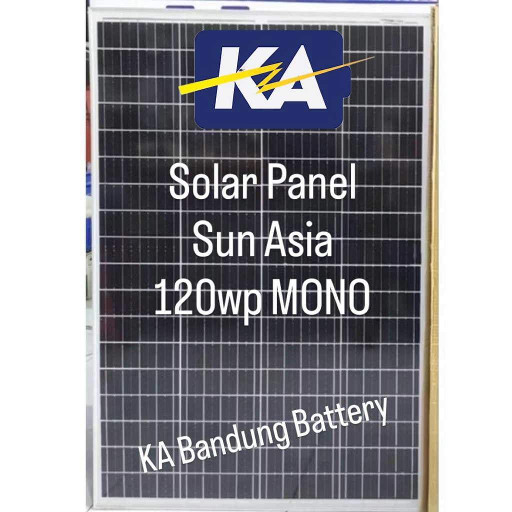 Jual solar panel cell surya sun asia 12v 12 v 120wp 120 wp MONO ...
