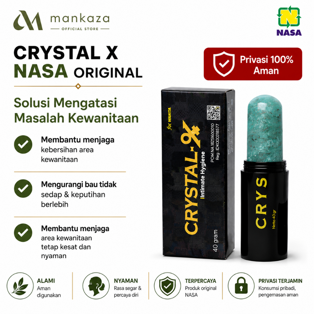 Crystal X NASA Original NCX 40gr Perawatan Kewanitaan Herbal Alami Obat Keputihan Ampuh BPOM Resmi Original