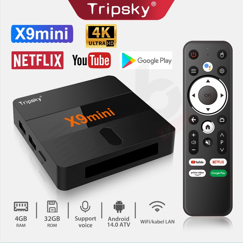 Jual Tripsky X9mini Android Tv Box 4K Stb Android Tv Box Android 14 Ram ...