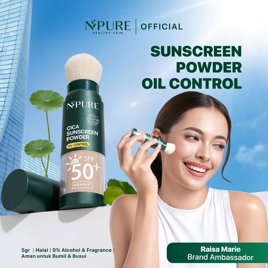 Jual [NEW LAUNCH : RAISA'S PICK] NPURE Sunscreen Cica Sunscreen Powder ...