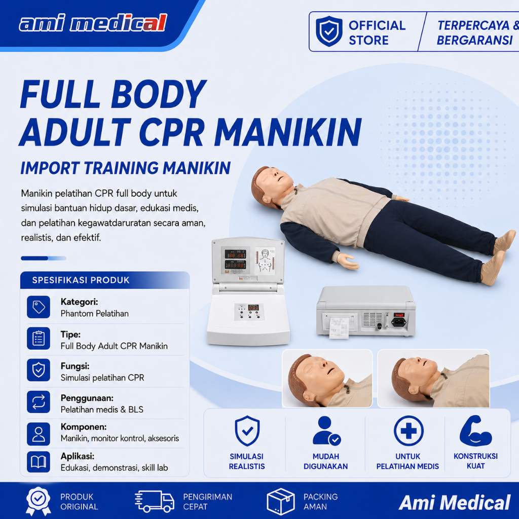 Jual AMI MEDICAL Manikin CPR Full Body Impor - Boneka Manekin RJP ...