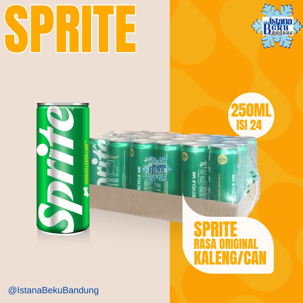 Jual Sprite rasa original Can kaleng 250ml (1 Dus = 24 Pcs) | Shopee ...
