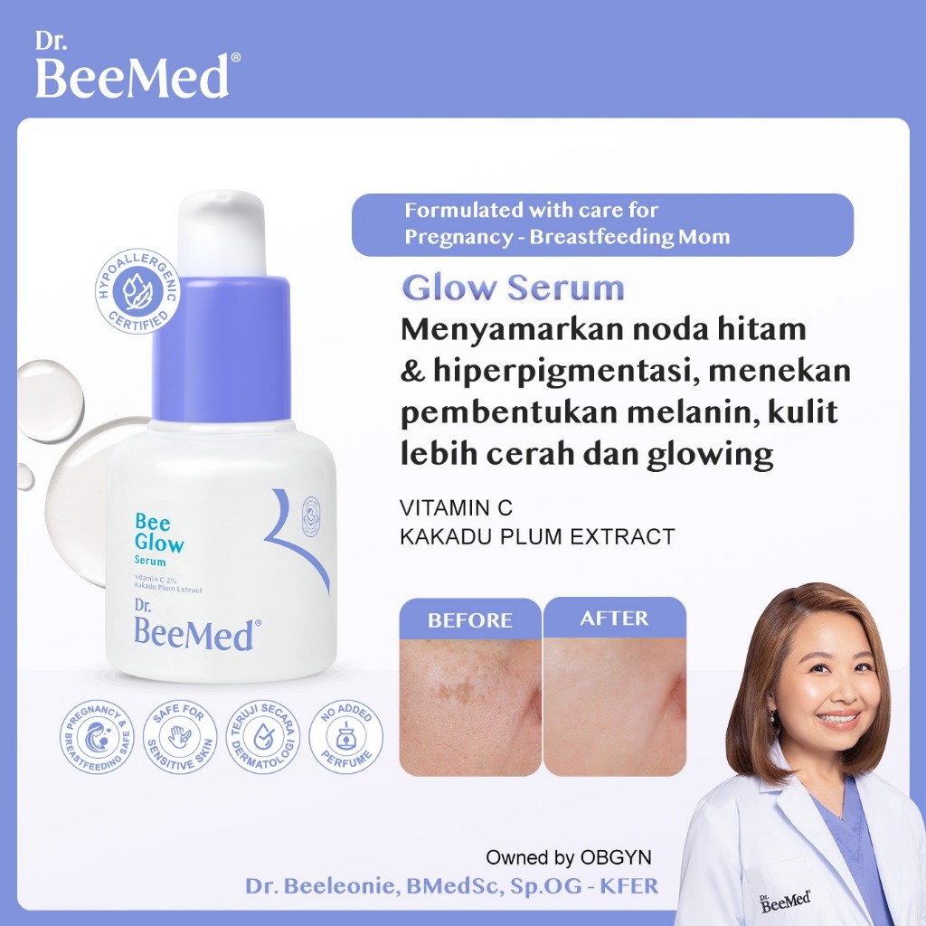 Dr.BeeMed® Bee Glow Serum 20ml - Serum Mencerahkan untuk Ibu Hamil & Menyusui BPOM