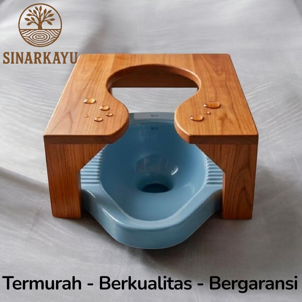 Kursi Toilet WC Portable Kayu Mahoni Berkualitas
