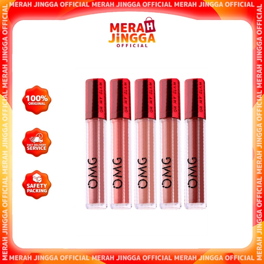 OMG OH MY GLAM Mattelast Lip Cream 2.9 g - Lip Cream Matte | Merah Jingga Official