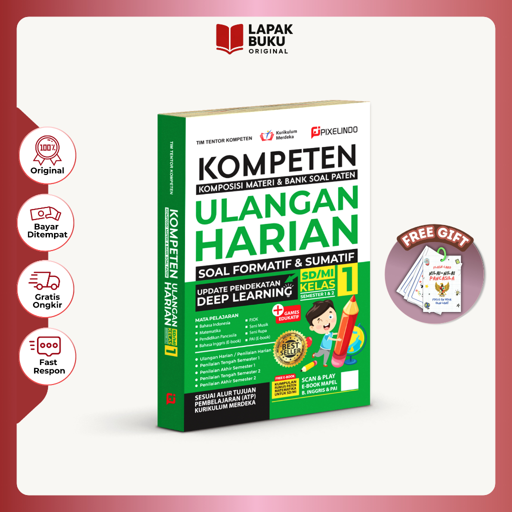 Jual Buku Kompeten Ulangan Harian Kelas 1 SD / MI Kurikulum Merdeka ...
