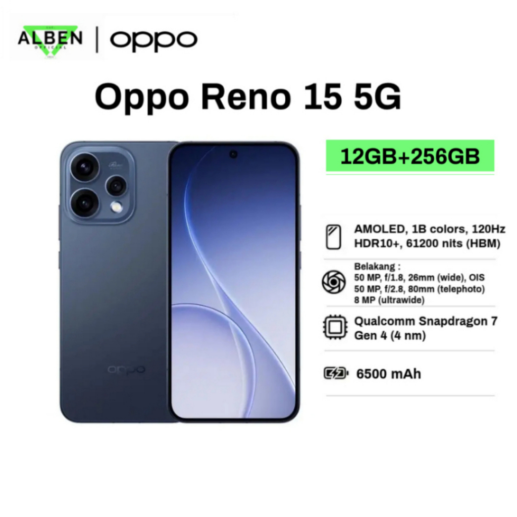 Jual Oppo Reno 15 5G [12GB+256GB] Garansi Resmi Indonesia | Shopee ...