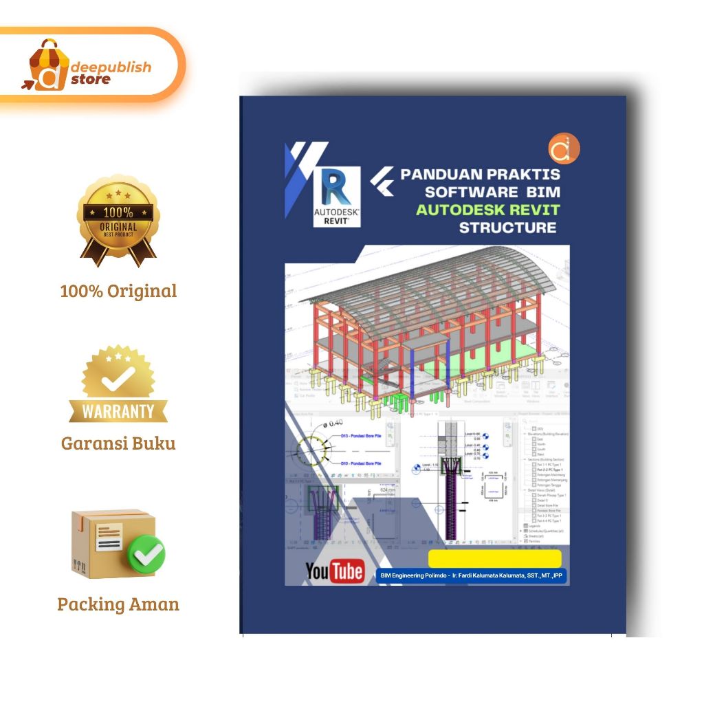 Buku Panduan Praktis Software BIM Autodesk Revit Structure Oleh Fardi Kalumata Penerbit Deepublish