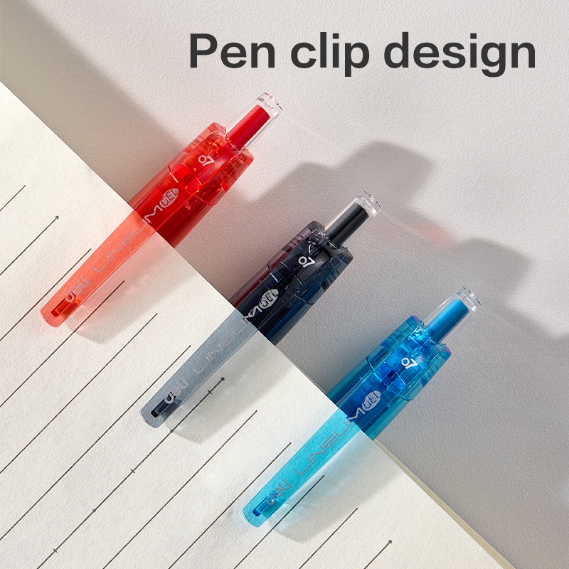 12PCS Pulpen Pena / Gel Pen 0.5 mm Ultra-Smooth Ink Soft Rubber Grip Satu Set (6)