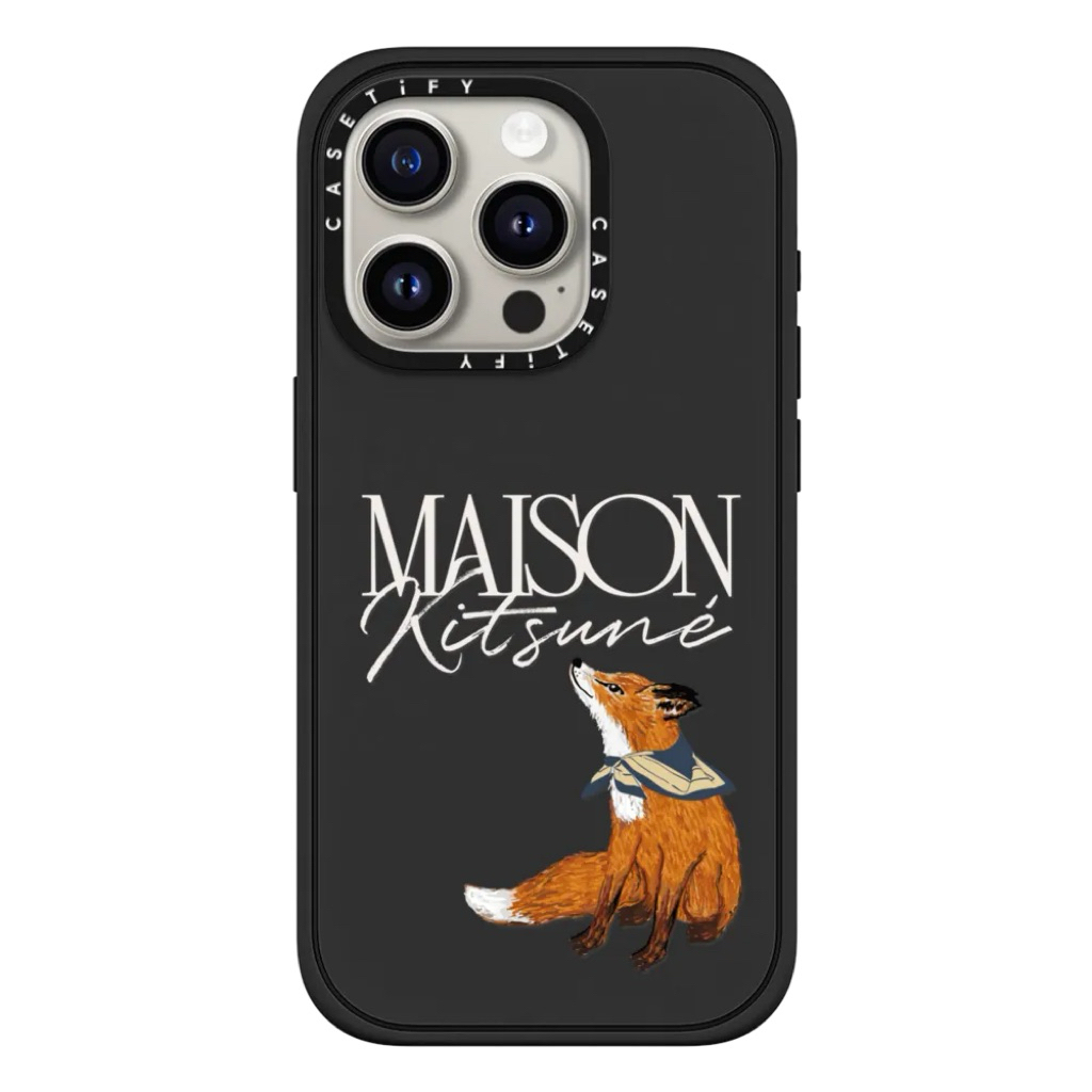 iPhoneアクセサリー Maison Kitsune Fox Medley Case Jual ‼️ PRE-ORDER ‼️ MAISON KITSUNE FOX MEDLEY MIRROR/ BLACK