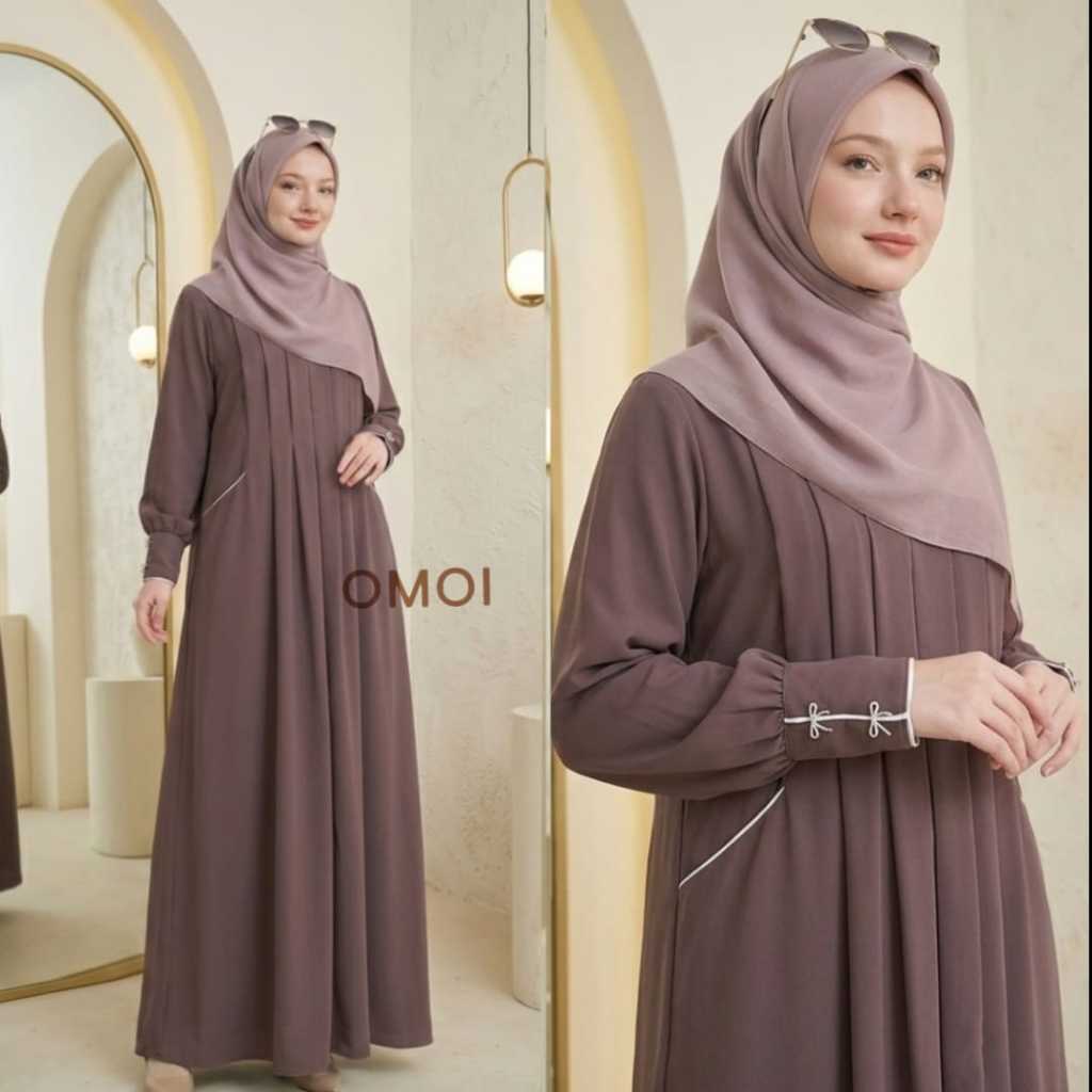Aisha Abaya Gamis Simple Elegant Remaja Wanita Umroh