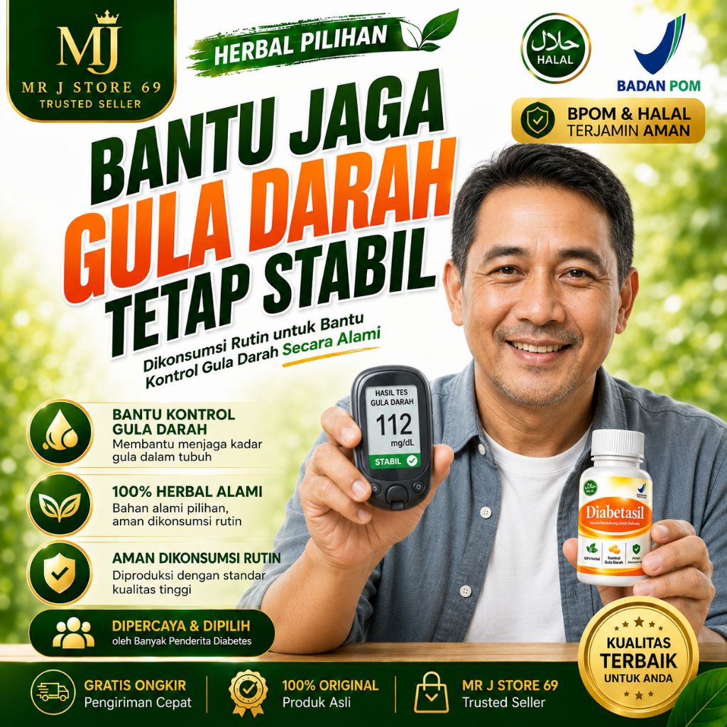 DIABETASIL Original Herbal Diabetes Bantu Kontrol Gula Darah Halal BPOM 100%