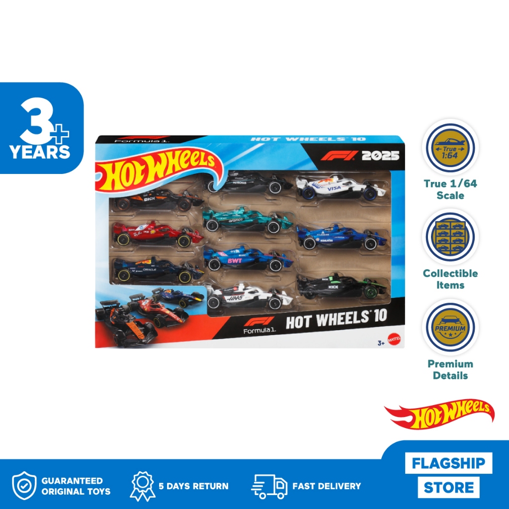Jual Hot Wheels Formula 1 2025 10-Pack - Mainan Mobil Balap | Shopee ...