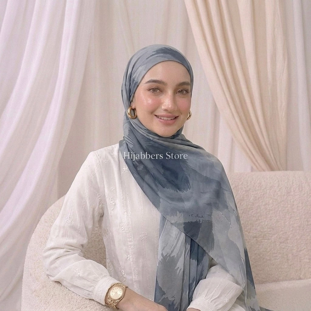 Foto 4 Pashmina Printing Sublime Hijab Jilbab Motif Ceruty Babydoll | 019