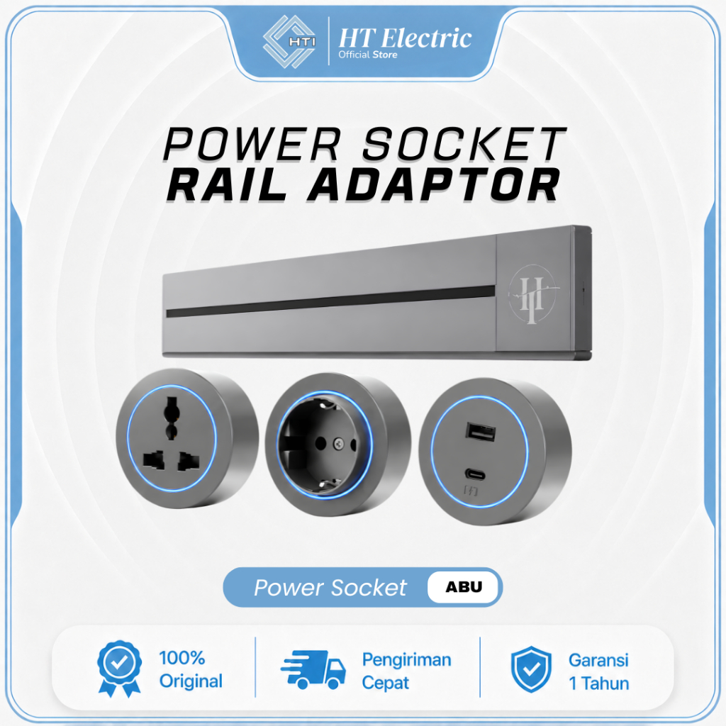Jual HT Electric - Track Socket Grey/40/60/80cm adjustable putar ...