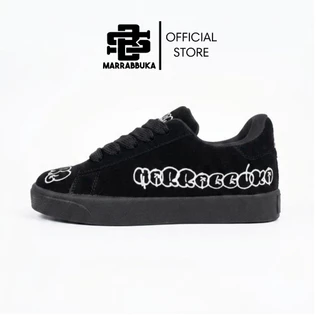 Sepatu SB MARRABBUKA Grafity Warna full hitam clasik untuk pria dan wanita sekolah sd smp sma tali gemuk gendut terbaru