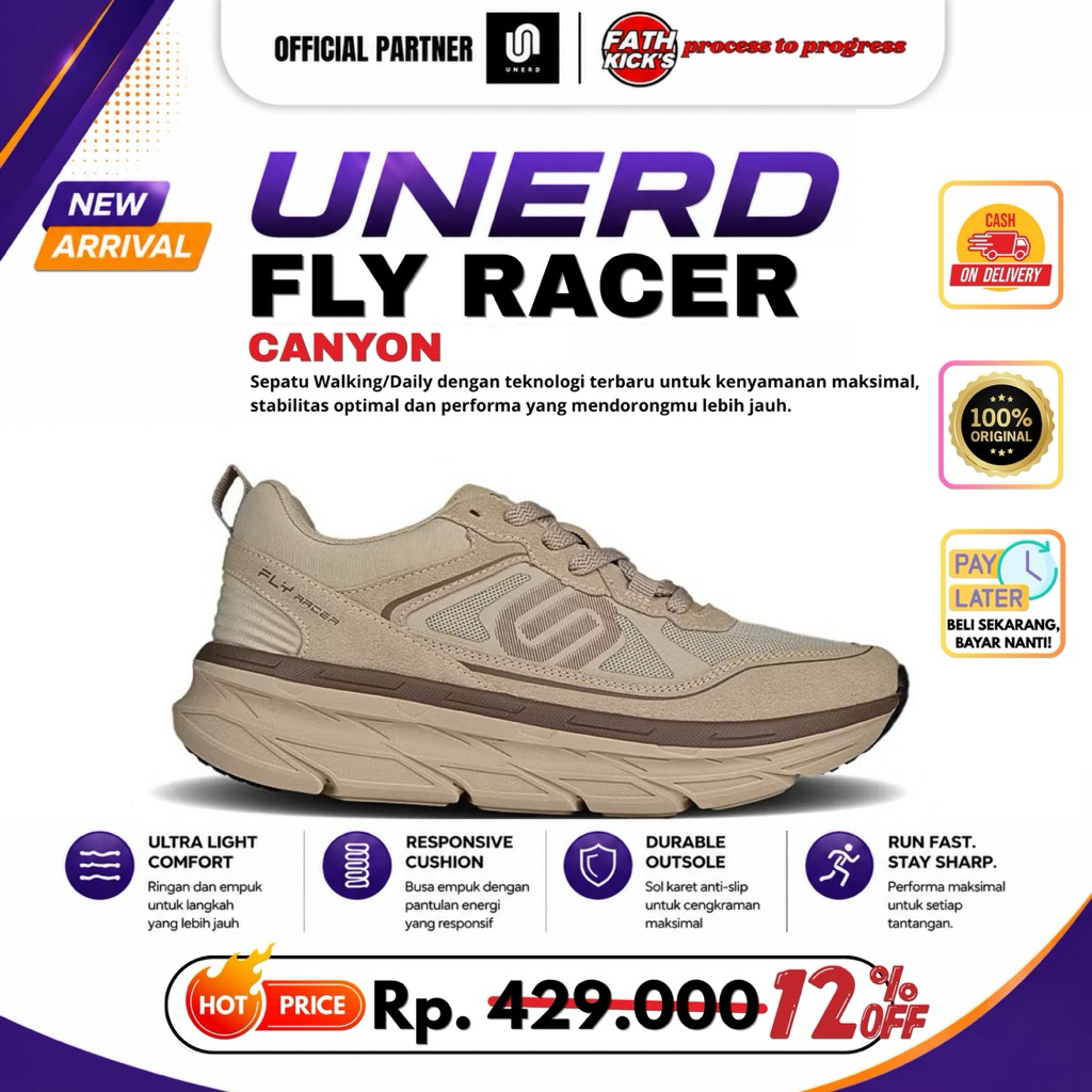 Jual Sepatu UNERD PERFORMANCE Original - FLY RACER CANYON | Walking ...