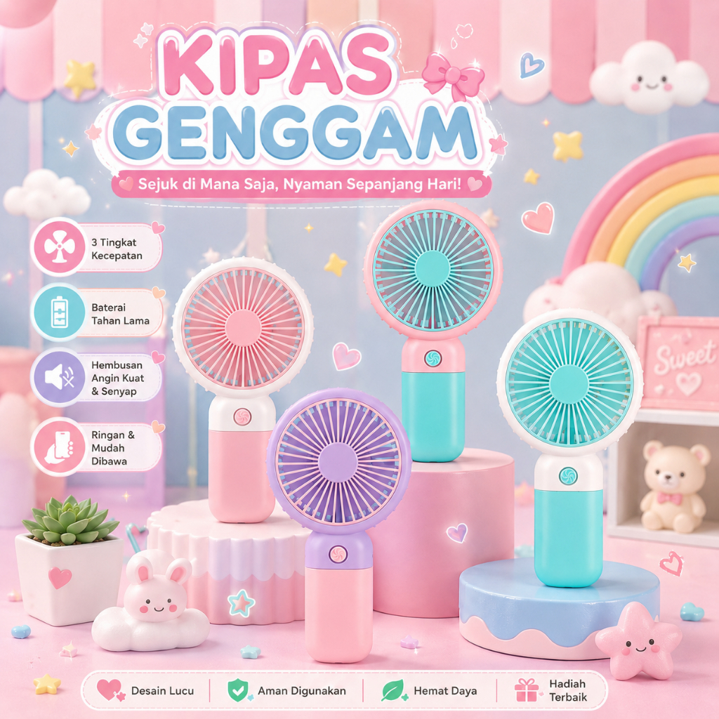 Kipas Angin Genggam Mini Portable Untuk Outdoor Mini Fan