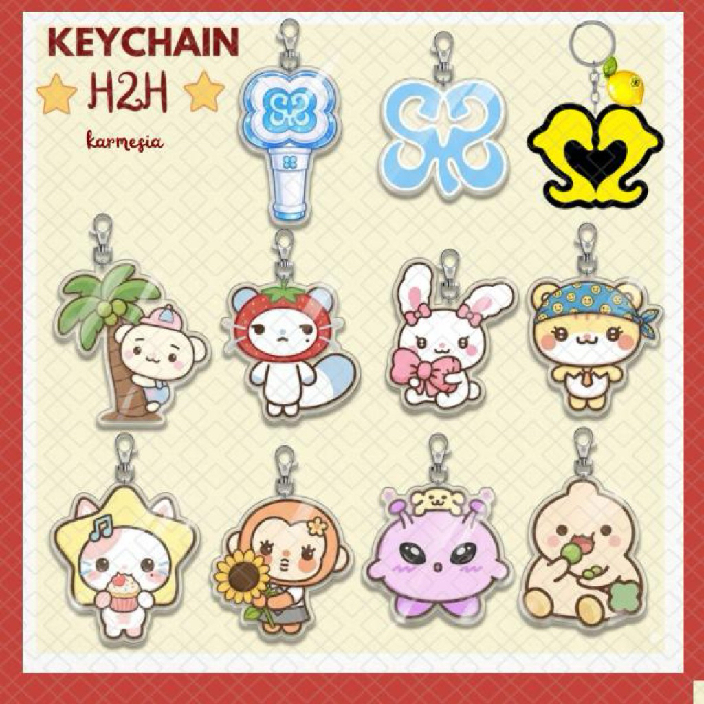 Jual Acrylic Keychain Karakter Hearts2Hearts | UV Print 2 Sisi ...